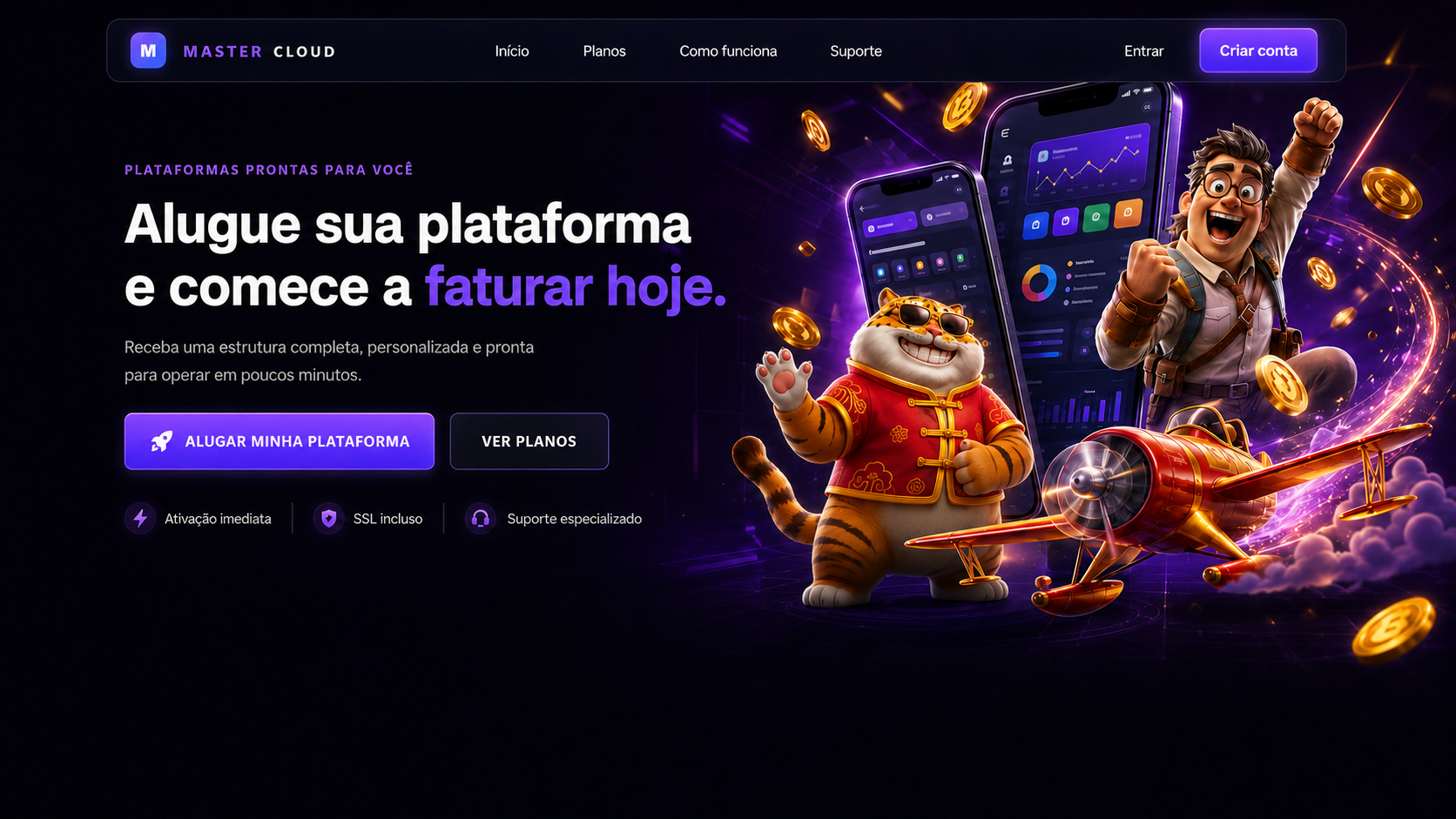 Master Cloud — alugue sua plataforma e comece a faturar hoje
